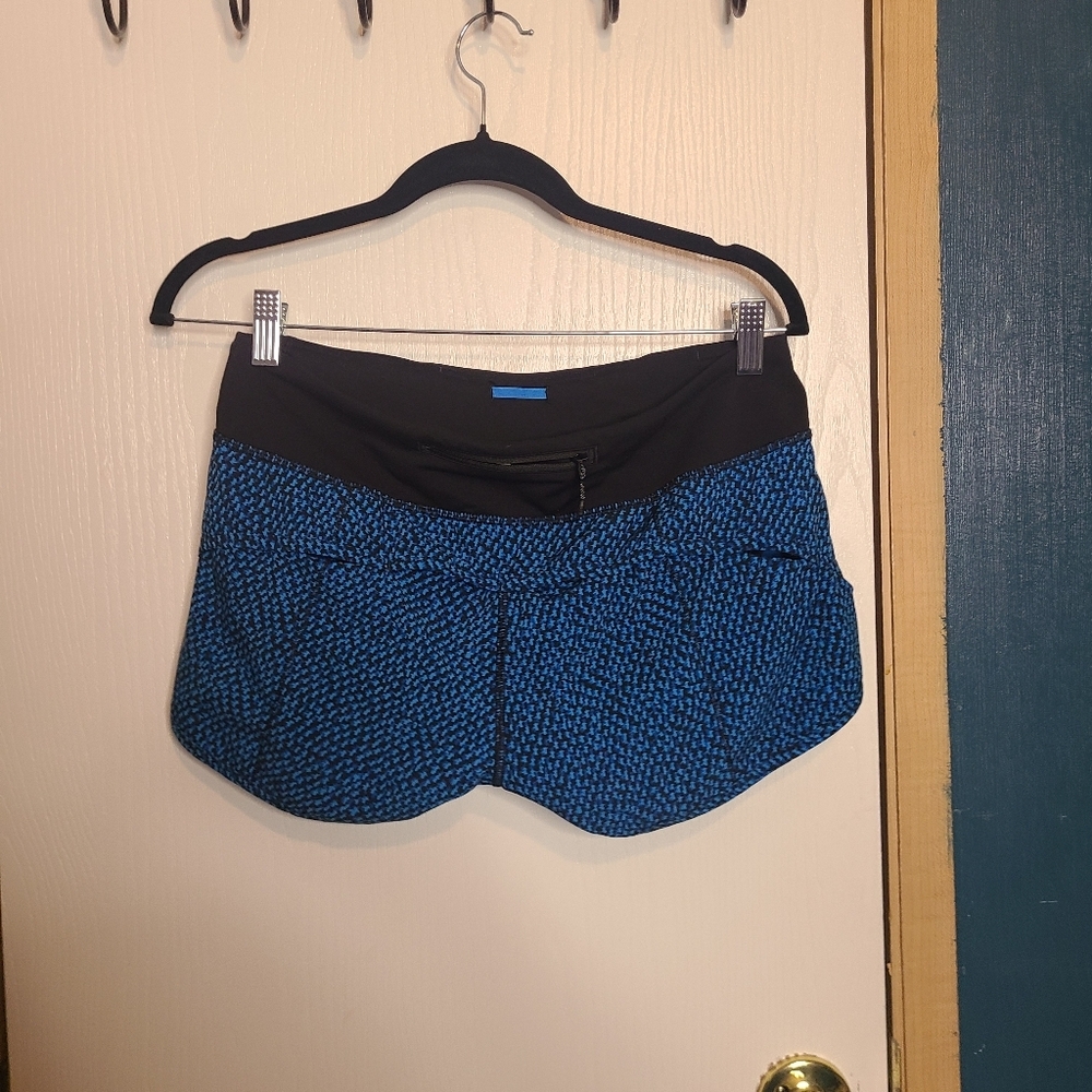 371 🦃🎄 Lululemon Speed Up Shorts Lined Running Athletic Black Blue - Picture 2 of 4
